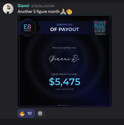 Gianni - $5,475 E8 payout